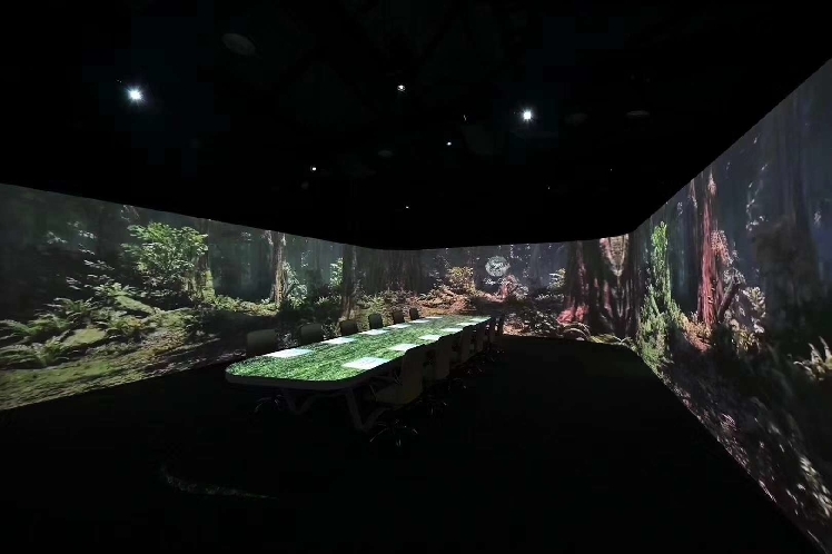 沉浸式投影秀-舞台灯光设备租赁_舞美音响背景租赁_舞台搭建led灯租赁